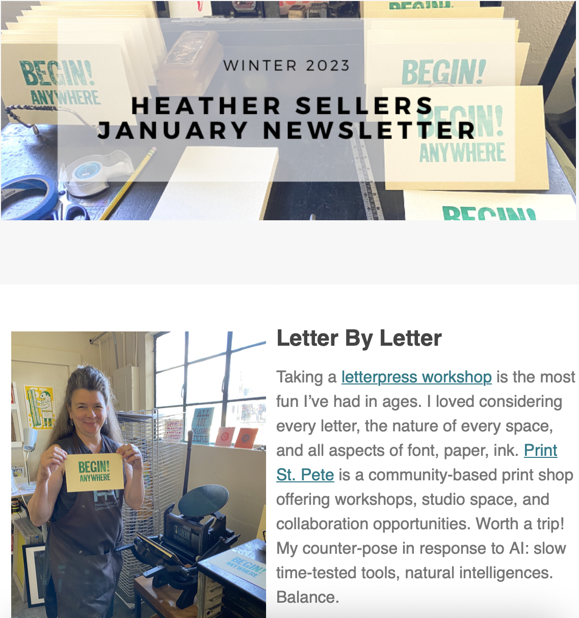 Heather's January 2023 Newsletter